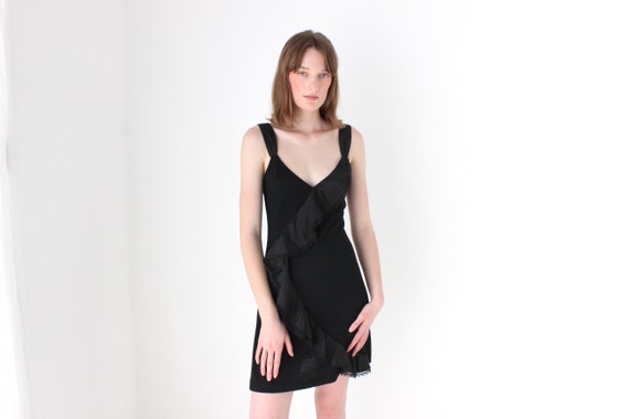 Y2K Bettina Liano Wool & Silk Taffeta Sassy Black… - image 9
