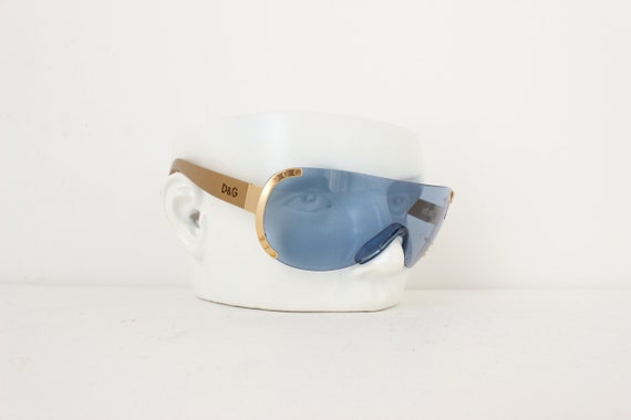 Early 90s Dolce and Gabbana [D&G] Blue Lens Overs… - image 5