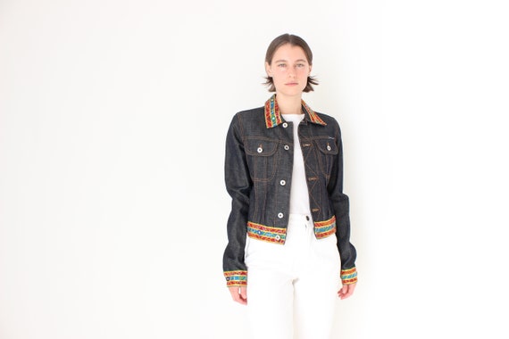 ジャケット・アウター D&G archive denimjacket y2k gimmick Y2K DOLCE and GABBANA / D & G Darkwash Cropped Denim Jacket W