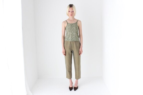 90s Snakeskin Mesh Python Snake Print Cami Tank T… - image 3