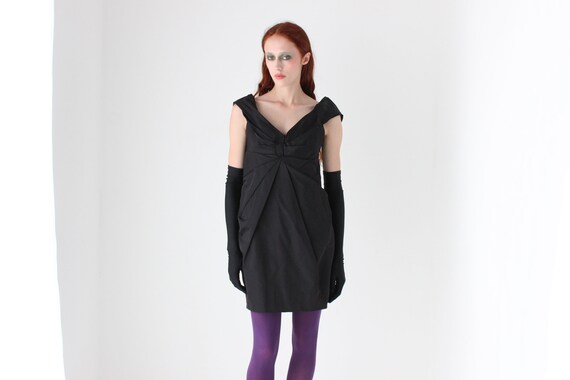 white christmas dresses MARC JACOBS Black & Metallic Midi Length Leather Dress – The Untitled  Boutique main image 0