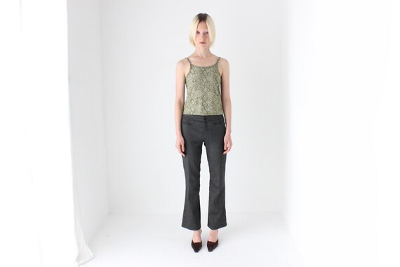 90s Snakeskin Mesh Python Snake Print Cami Tank T… - image 7