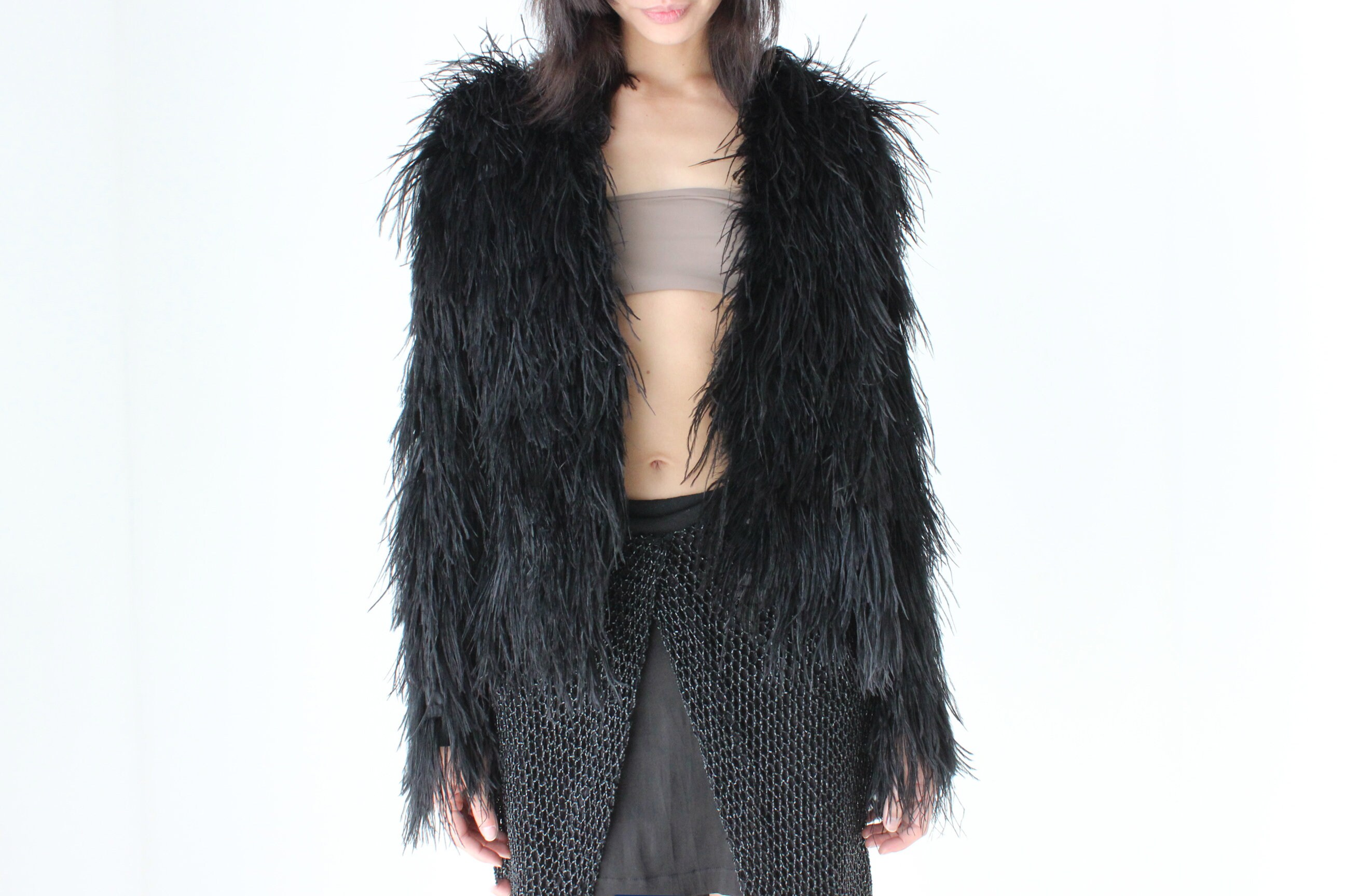 Topshop marabou feather jacket cheap