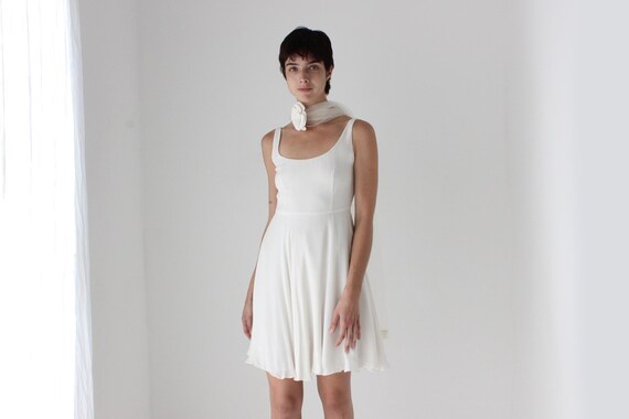 90s POLO Ralph Lauren Pure Silk Minimal Scoop Neck Sleeveless White  Cocktail Mini Dress - Etsy