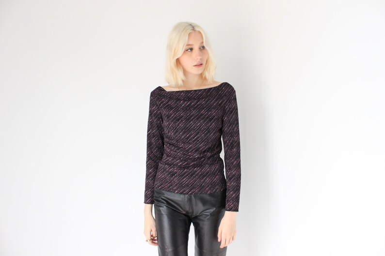 glitter cowl neck