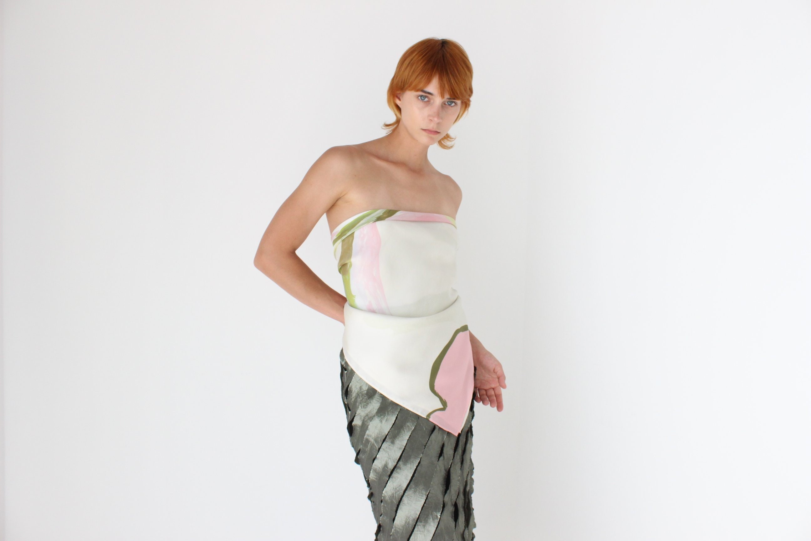 Art Garments Pure Silk Still Life Wearable Artwork Scarf The Etsy