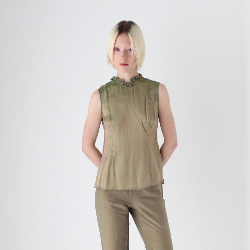 Organza Sleeveless Top main image 1