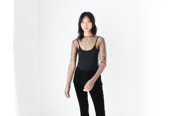 90s DOLCE & GABBANA Highly Collectible Fishnet / Open Knit / Sheer 