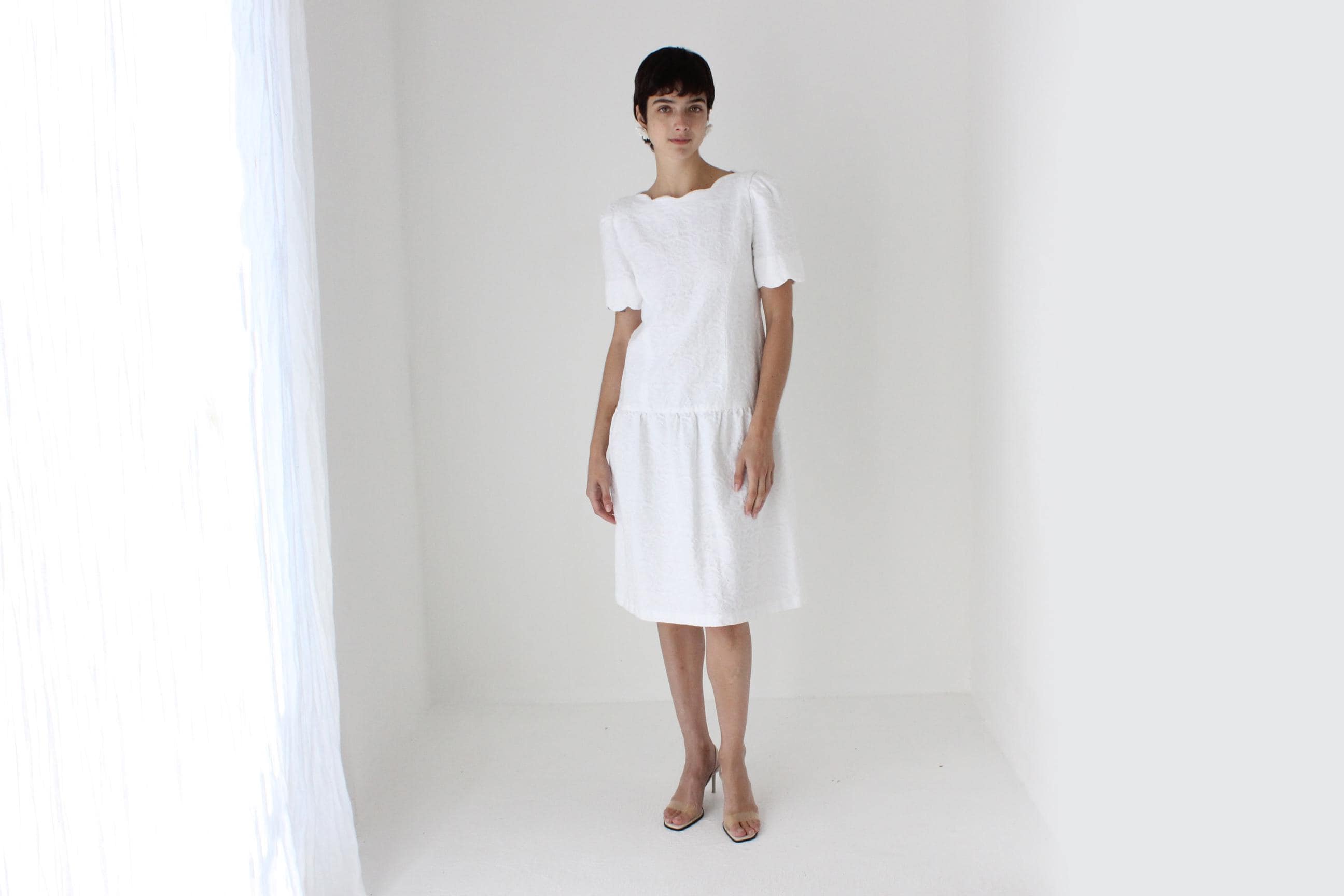 white spandex dress Women's Tolvin Gathered Diagonal Neck Organza Spandex Maxi Dress S/M/L/Customize White MEAN BLVD White / L