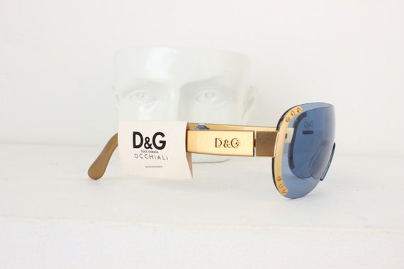 Early 90s Dolce and Gabbana [D&G] Blue Lens Overs… - image 8