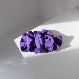 80s Oversized Purple Puffy Bow Hair Clip Barrette