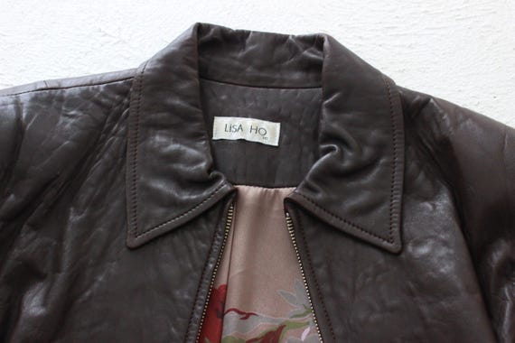 90s LISA HO Australian Designer Softest Lambskin Leather Chocolate