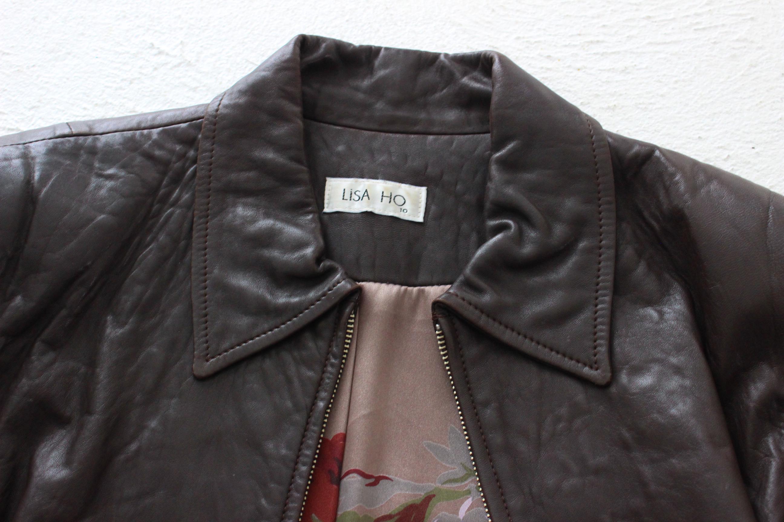 90s LISA HO Australian Designer Softest Lambskin Leather Chocolate
