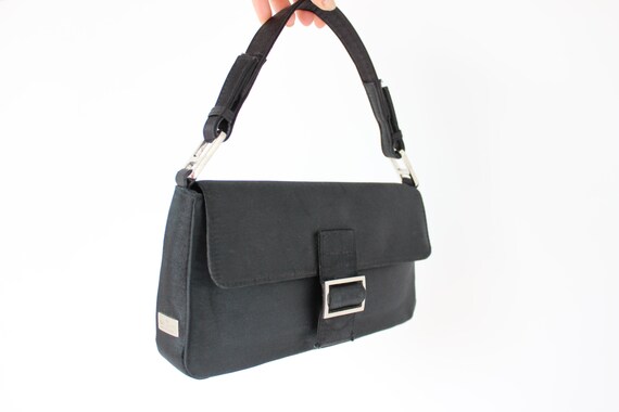 Y2K "Club 55" Mini METALLIC Black Nylon Small Unde