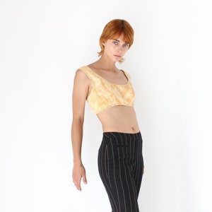 Jaren 2000 Roberto Cavalli Taartkorst of Mand Weave Crop Top