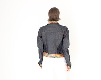 Y2K DOLCE and GABBANA / D & G Darkwash Cropped Denim Jacket W