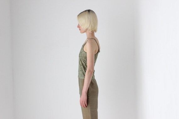 90s Snakeskin Mesh Python Snake Print Cami Tank T… - image 5