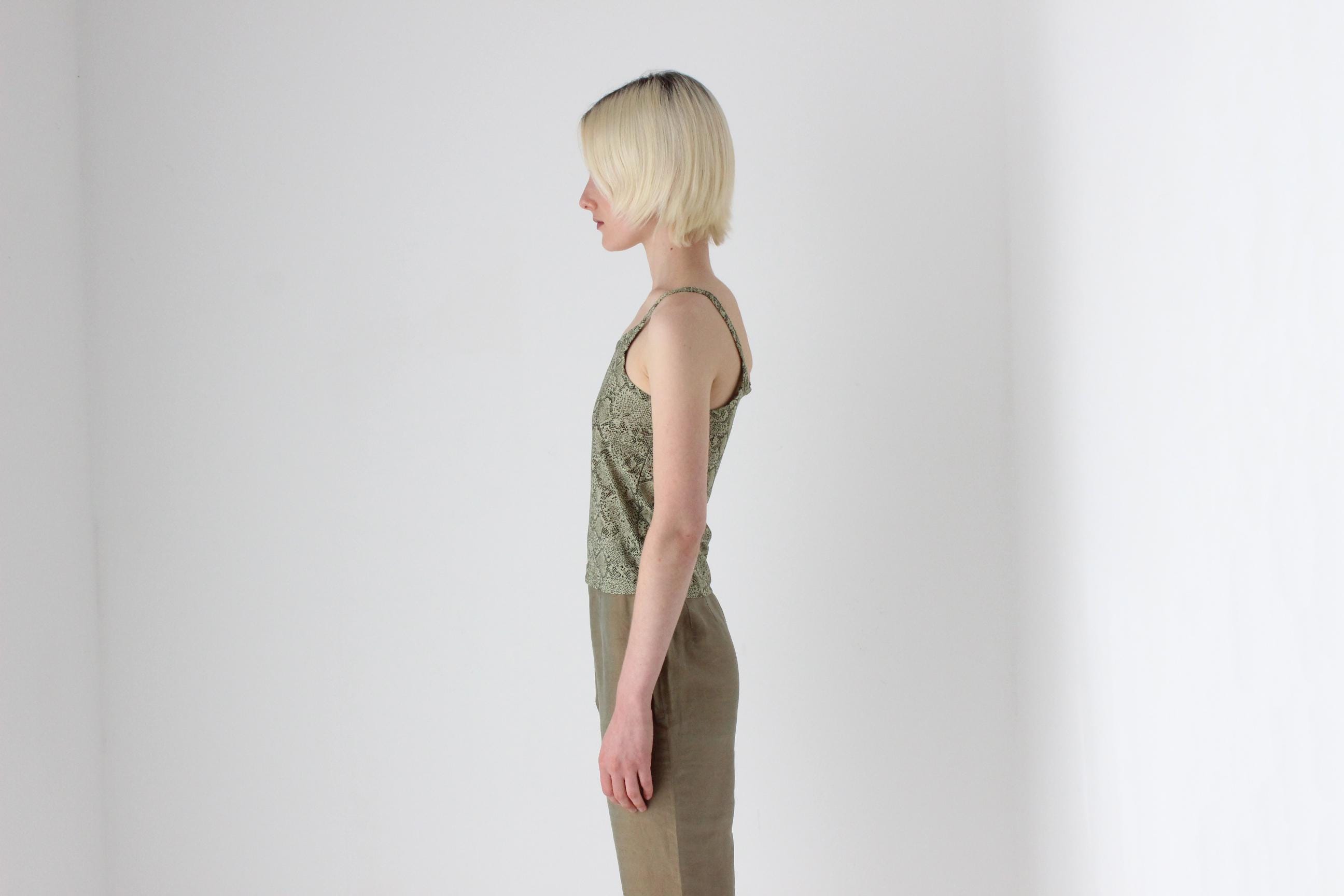 90s Snakeskin Mesh Python Snake Print Cami Tank Top - Etsy