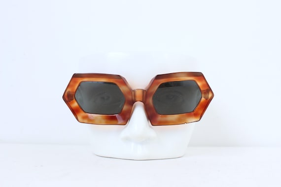 Vintage Riviera Square Metal Sunglasses-Soft Case-Handmade-Enamel Accent Vintage Riviera Square Metal Sunglasses-Soft... | Depop main image 4