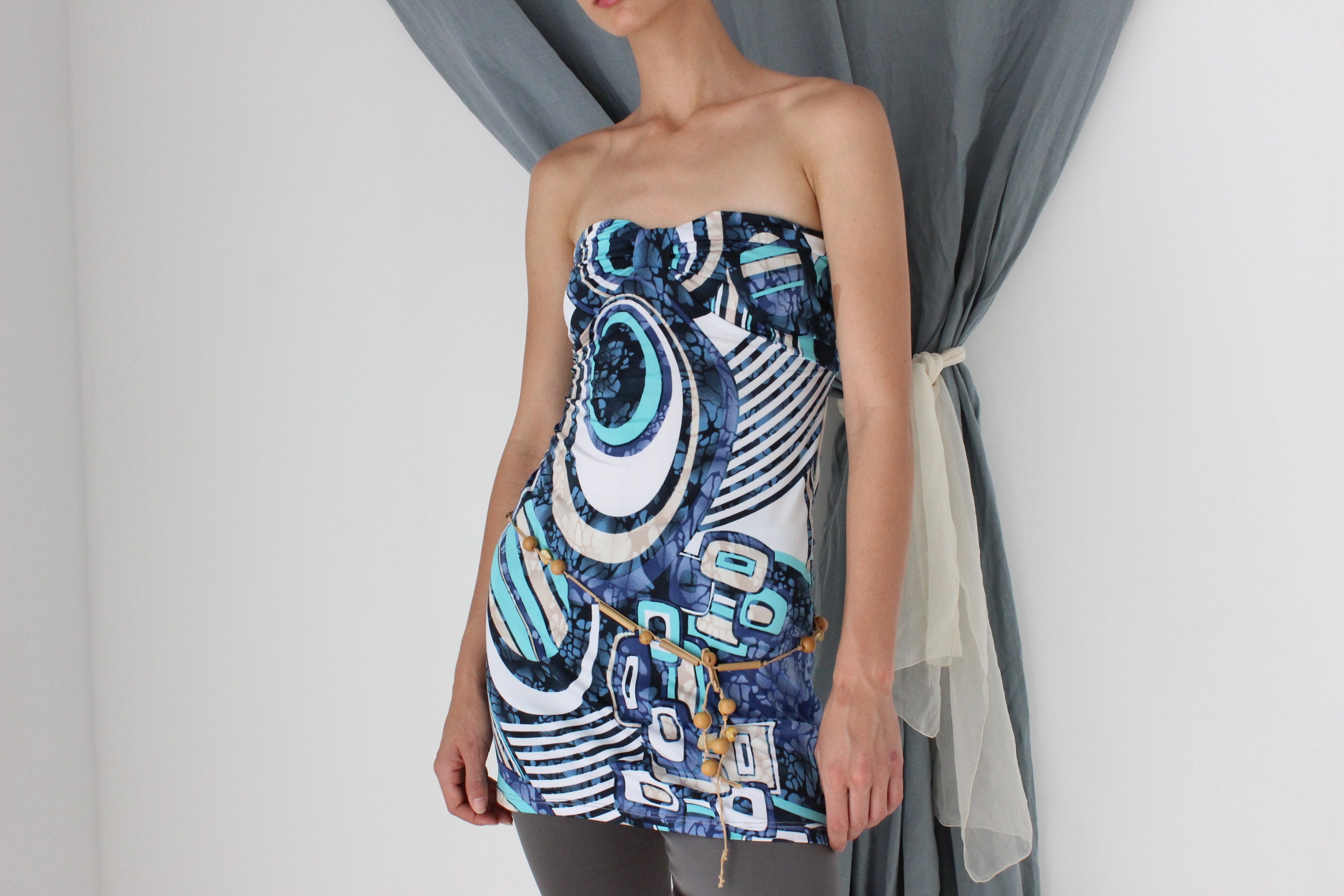 Elastic tube top clearance dress
