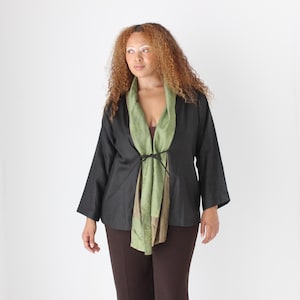 90s Layered Bohemian Kimono Duster / Robe Top