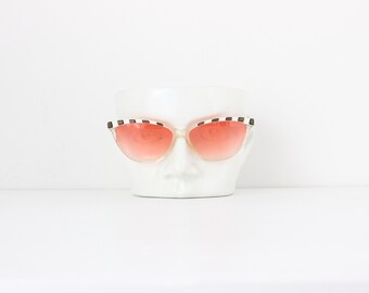 Laura Biagiotti Vintage Sunglasses Black Gold Cat Eye Pink  display picture 2