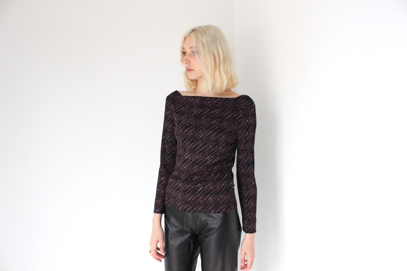 glitter cowl neck
