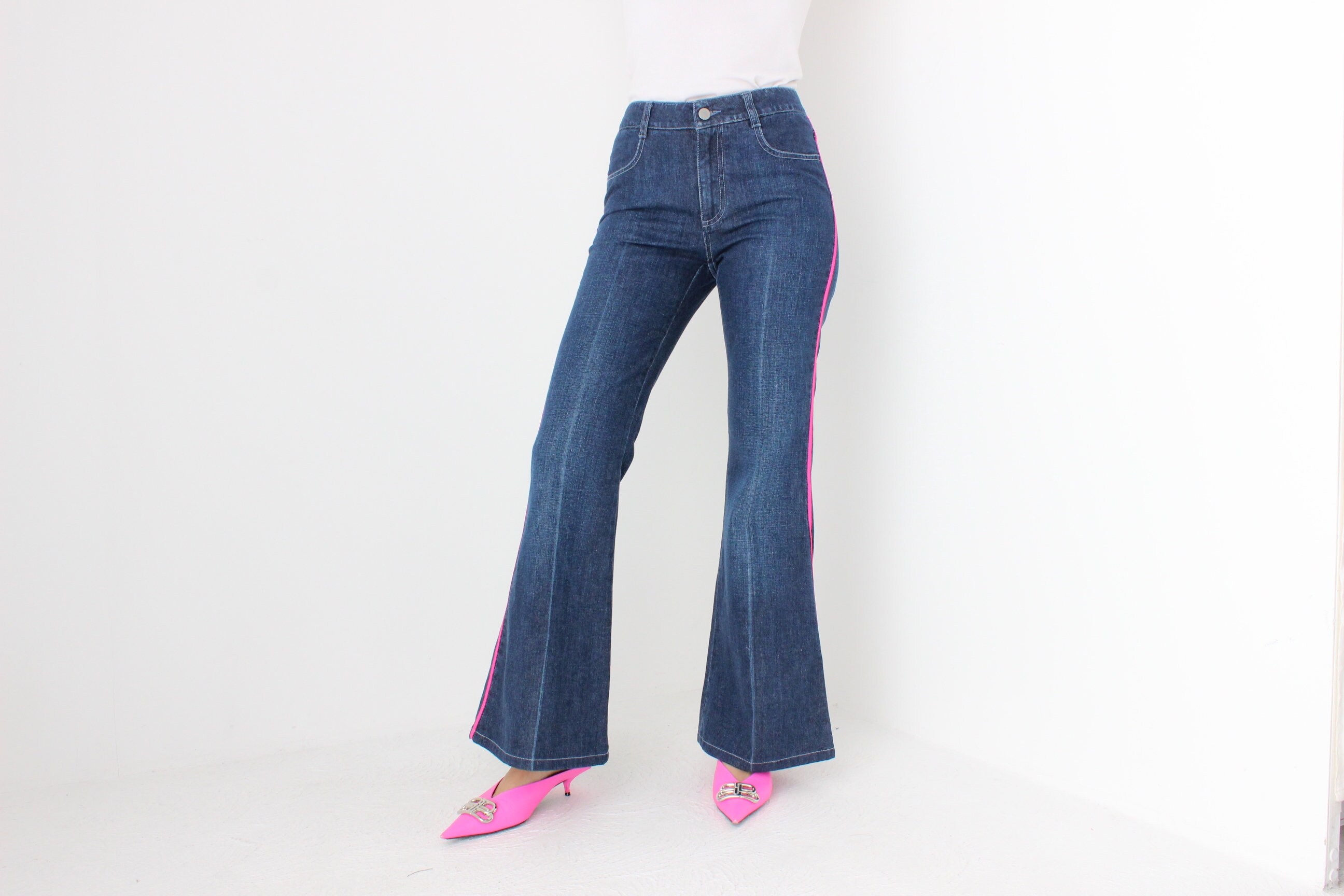 パンツ Stella McCartney FW24 FLARED PANTS (640206_3CU7032011) STELLA MCCARTNEY + NET SUSTAIN stretch-wool twill wide-leg