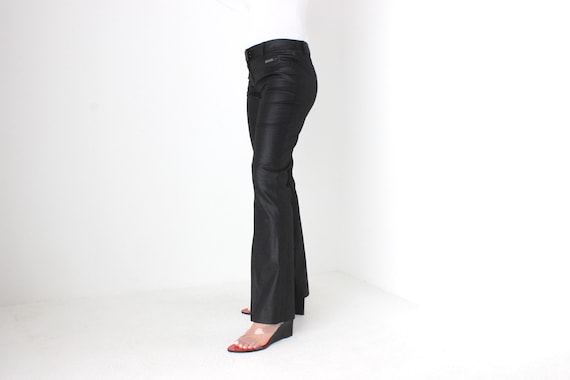 Vintage John Galliano Stretch Wool Blend Leather … - image 4