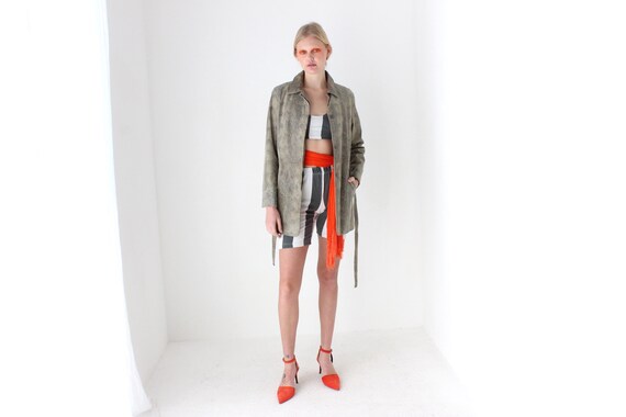 90s {REAL LEATHER} Snakeskin Python Texture Minim… - image 4