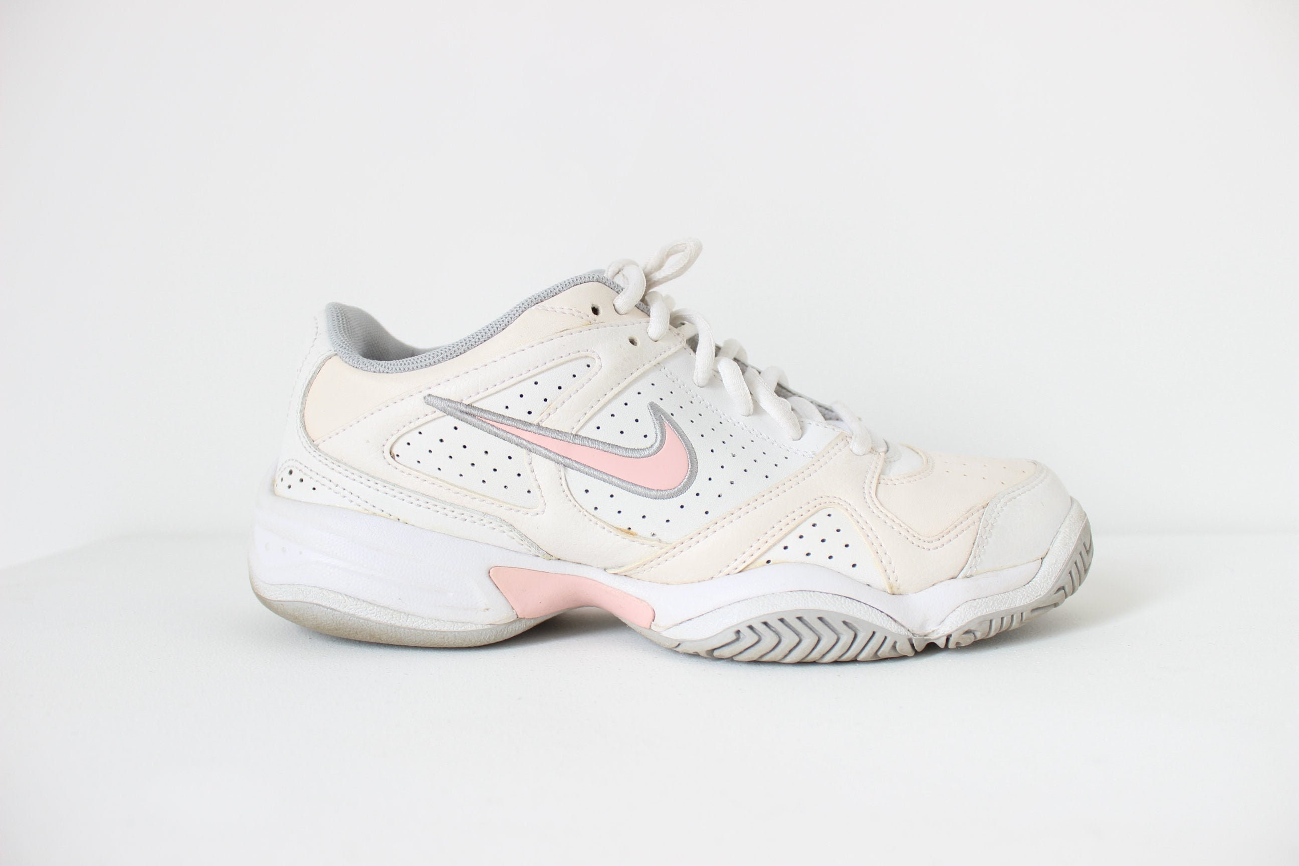 90s NIKE City Court 6 Blanco Pink Bubble