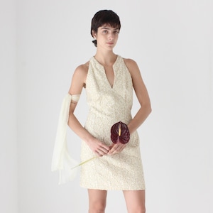 carmen marc valvo dresses cream lace dress Carmen Marc Valvo Dresses