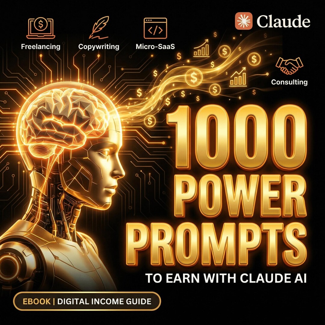 1000 Claude AI Power Prompts | Digital Income Guide, Freelance ...