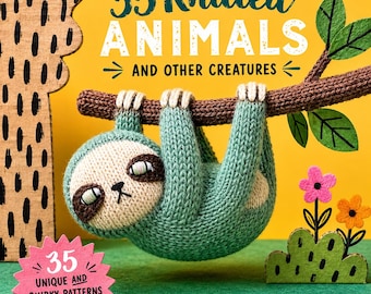 Libro electrónico con 35 patrones de animales tejidos a mano / PDF de tejido amigurumi / Diseños de juguetes originales (descarga digital)
