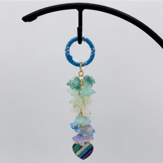 MLM Pride Flower Keychain | Achillean Pastel Bag Charm | Fairycore Accessory