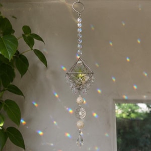 Geometrischer Kristall Luftpflanzenhalter | Suncatcher Regenbogen Maker, Fensterschmuck
