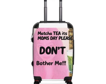 Maleta con diseño divertido de té matcha / Funda para equipaje de viaje