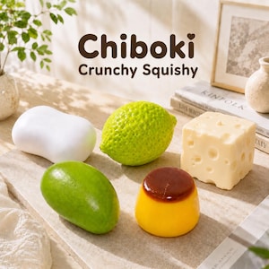 Chiboki Crunchy Squishy Collection, Slow Rising Fidget Toys, Desk Decor Decompression