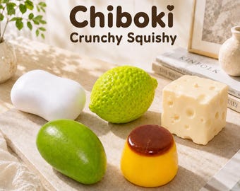 Chiboki Crunchy Squishy Collection, Slow Rising Fidget Toys, Desk Decor Decompression