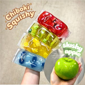 Chiboki Original Toothpaste Squishy, Glitter Fruit Jelly Fidget Toy, Sensory Stress Relief