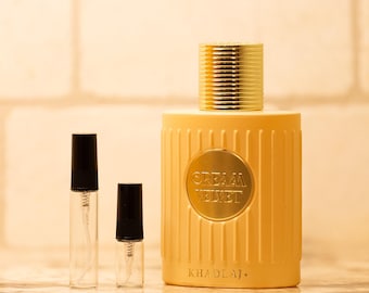 Cream Velvet Khadlaj Perfume Sample | Creamy Vanilla Gourmand Fragrance Decant (2ml/5ml)