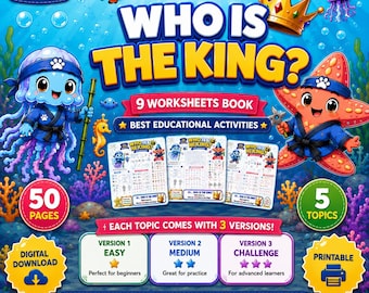 Animal Worksheets Bundle for Kids, Preschool & Kindergarten Activities, Printable PDF
