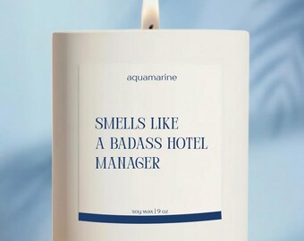 Hotel Manager Candle For Wife Christmas Gift Birthday Anniversary Gift For Friend For Daughter Hotel Worker