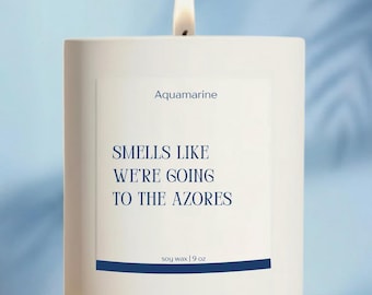 The Azores Portugal Trip Candle For Destination Reveal Surprise Vacation Gift For Her Family Trip Going To Portugal