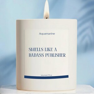 Publisher Candle For Academia Birthday Gift Writer Funny Christmas Gift For Writer Journalist