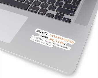Relationship Not Found | Developer laptop decal