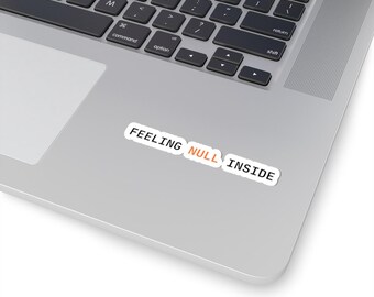 Sentirsi NULL dentro / Adesivo per laptop da sviluppatore