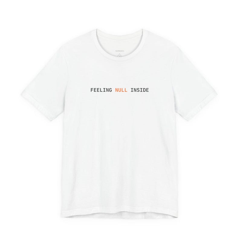 Fühlen Sie sich NULL Innen | Programmierer T-Shirt Bild 3