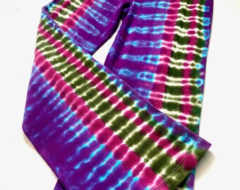 Bio-Baumwoll-Tie-Dye-Hose, Damen-Tie-Dye, Frauen-Tie-Dye, Elastische Taille zum Anziehen der Hose