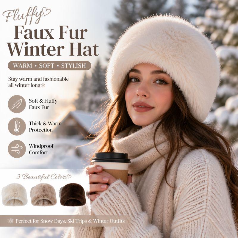 Faux Fur Russian Style Hats - Etsy display picture 3